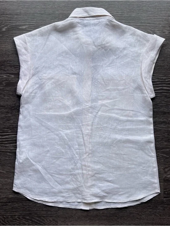 Peserico 100% Italian Linen Sleeveless Shirt - Picture 10 of 12